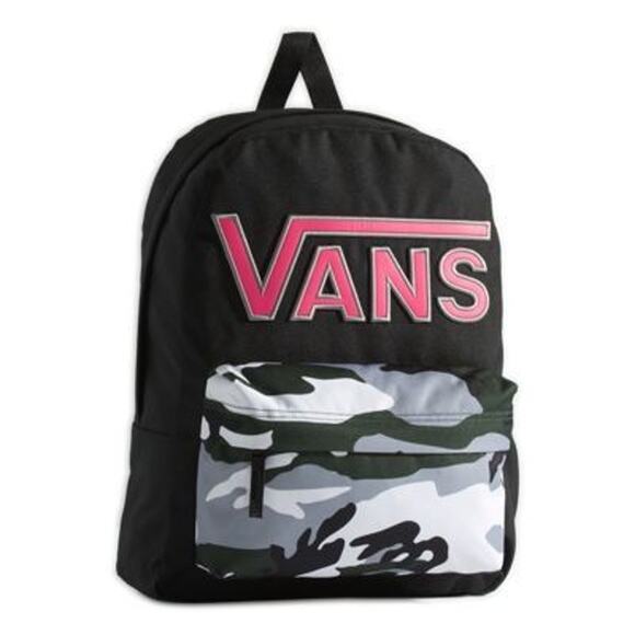 Vans Off The Wall Realm Backpack Bag Pink Embroidered Logo With Laptop Sleeve - Picture 7 of 7
